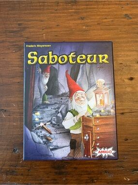 Saboteur Board Game - Colorful Gnome Artwork (Blue, Red, Green)